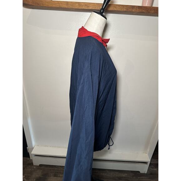 RARE Vintage Perry Ellis Navy America Pull Over Half Zip Windbreaker Jacket Larg - Picture 8 of 9